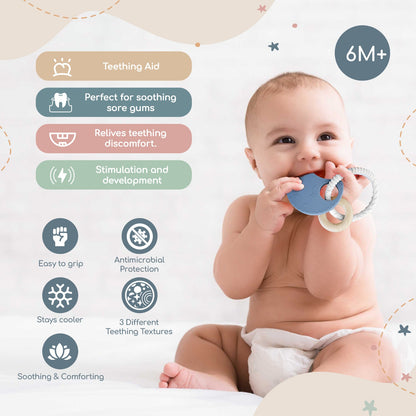 Silicone Moon Baby Teether 6M+