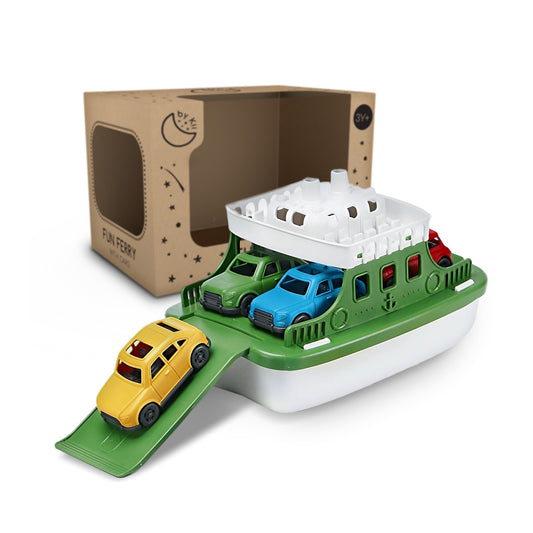 Kids colourful toy ferry and car boat set