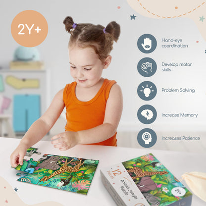 12 Piece Jungle Puzzle 2Y+