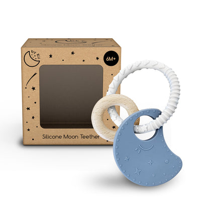 Silicone Moon Baby Teether 6M+