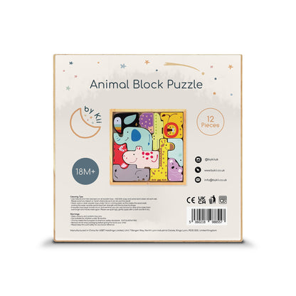 Colourful toddler wooden animal puzzle